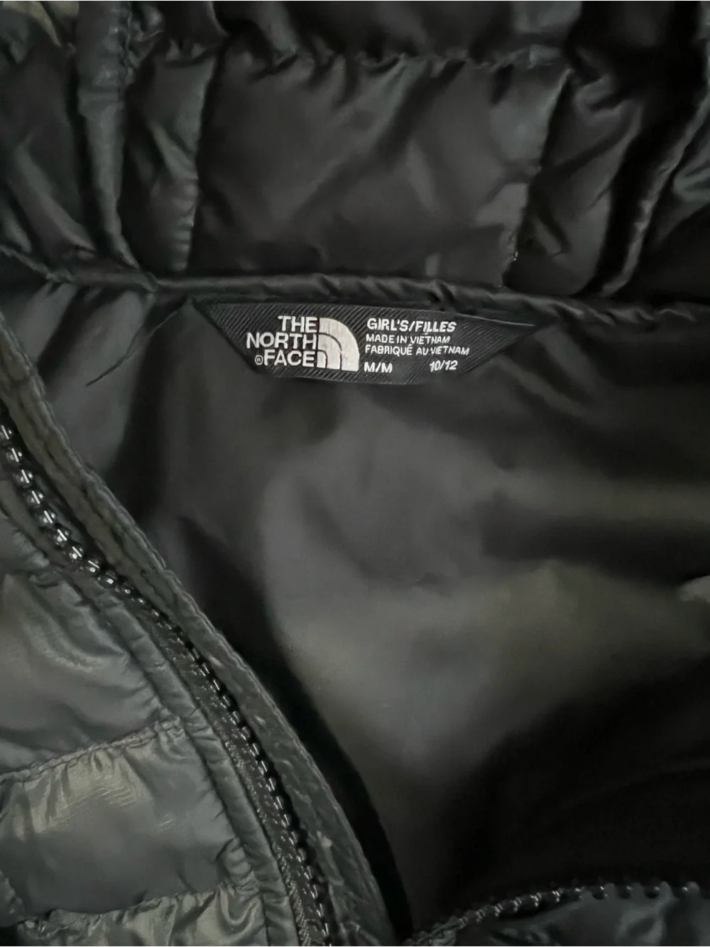 The North Face Black Quilted Hooded Jacket